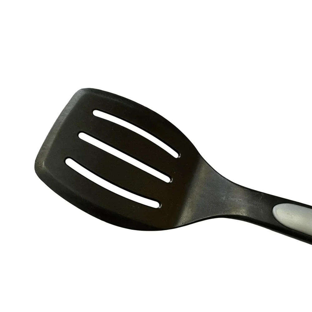 Calphalon Slotted Turner Spatula Black Grey Nylon‎ Flipper Kitchen Utensil